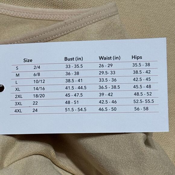 SHAPERMINT Essentials All Day Every Day Long Sleeve Tee Shapewear Chai NWT Large - Picture 7 of 10